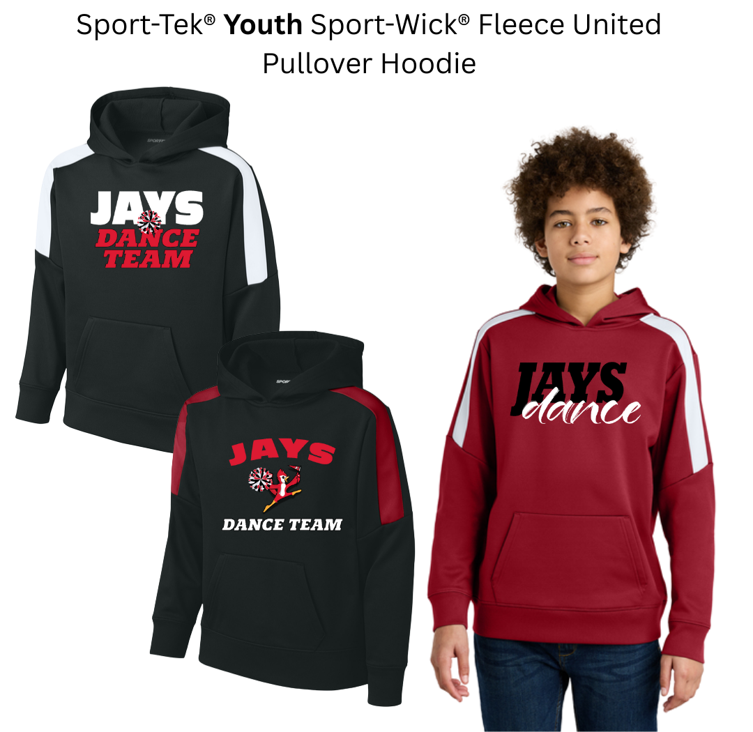JCDT25 Sport-Tek® Youth Sport-Wick® Fleece United Pullover Hoodie