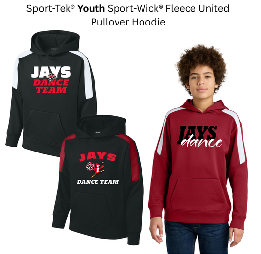 JCDT25 Sport-Tek® Youth Sport-Wick® Fleece United Pullover Hoodie