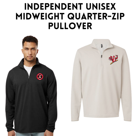 JCDT25 Independent Unisex Midweight Quarter-Zip Pullover