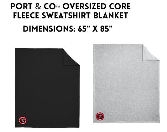 JCDT25 Port & Co™ Oversized Core Fleece Sweatshirt Blanket