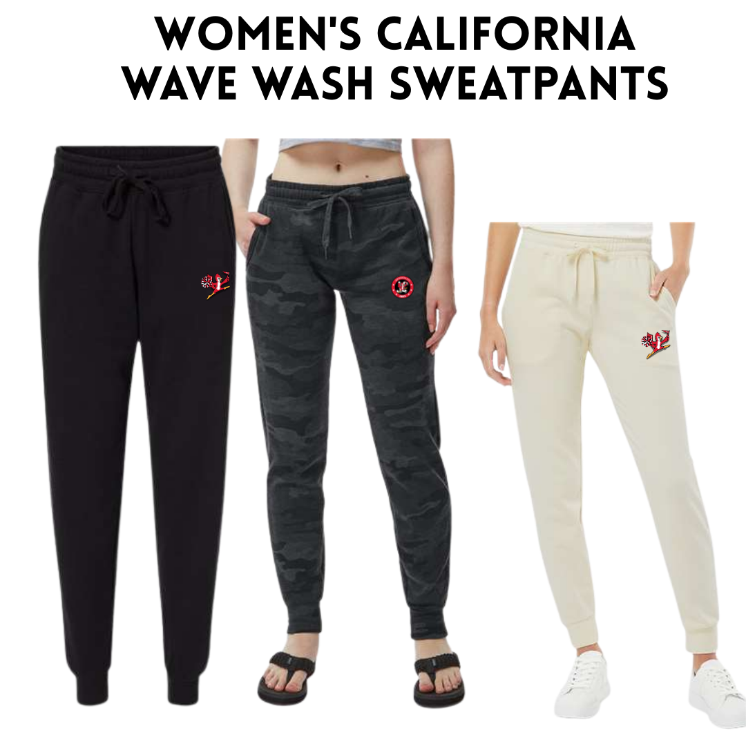 JCDT25 Women's California Wave Wash Sweatpants