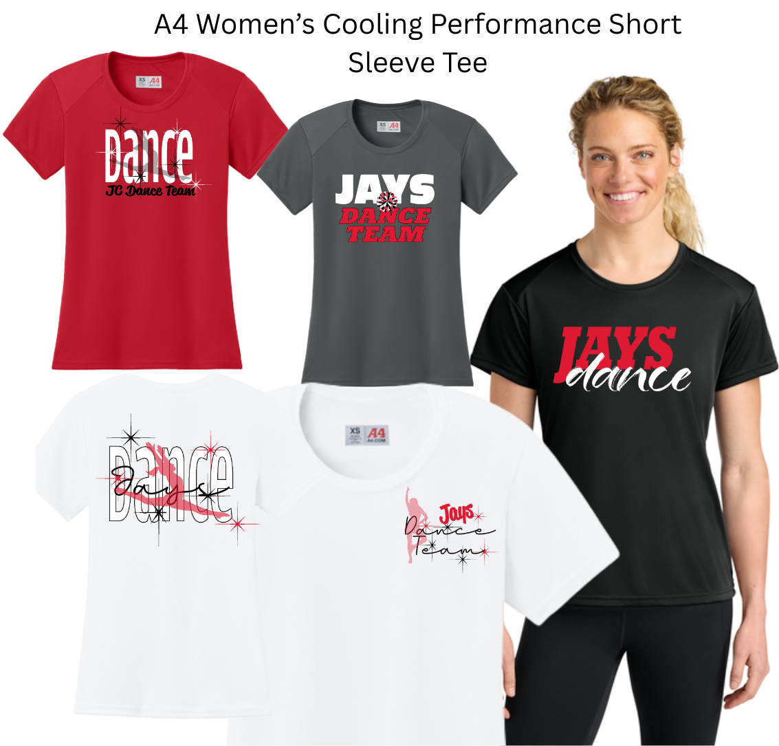 JCDT25 A4 Cooling Performance Tee - Moisture-wicking (Women's Sizes)