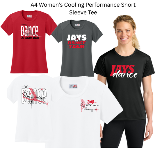 JCDT25 A4 Cooling Performance Tee - Moisture-wicking (Women's Sizes)