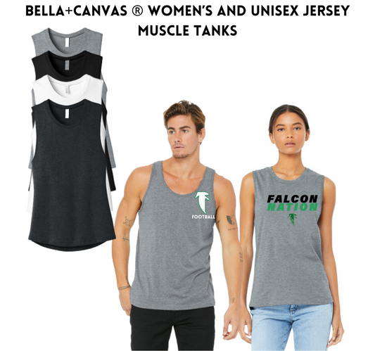BOJRFALC BELLA+CANVAS ® Unisex & Women’s Jersey Muscle Tanks