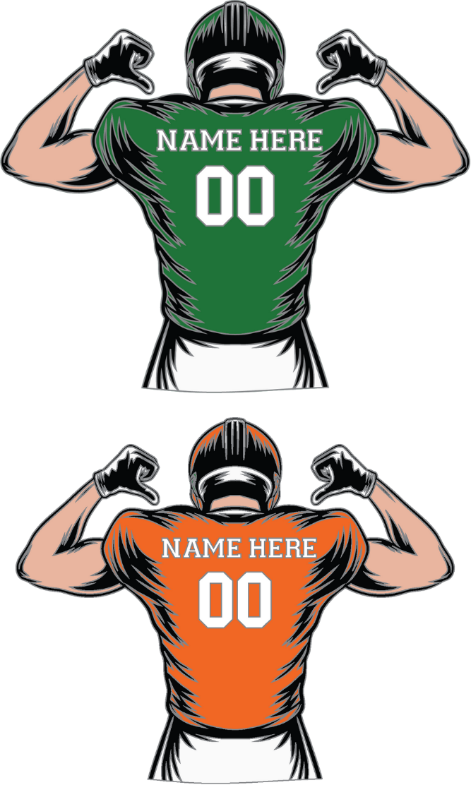 Football Player Torso Decal