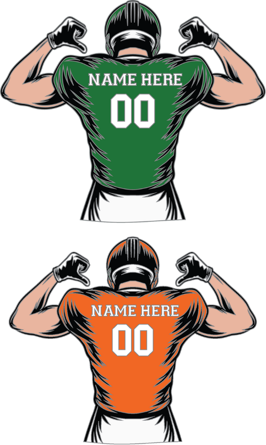 Football Player Torso Decal