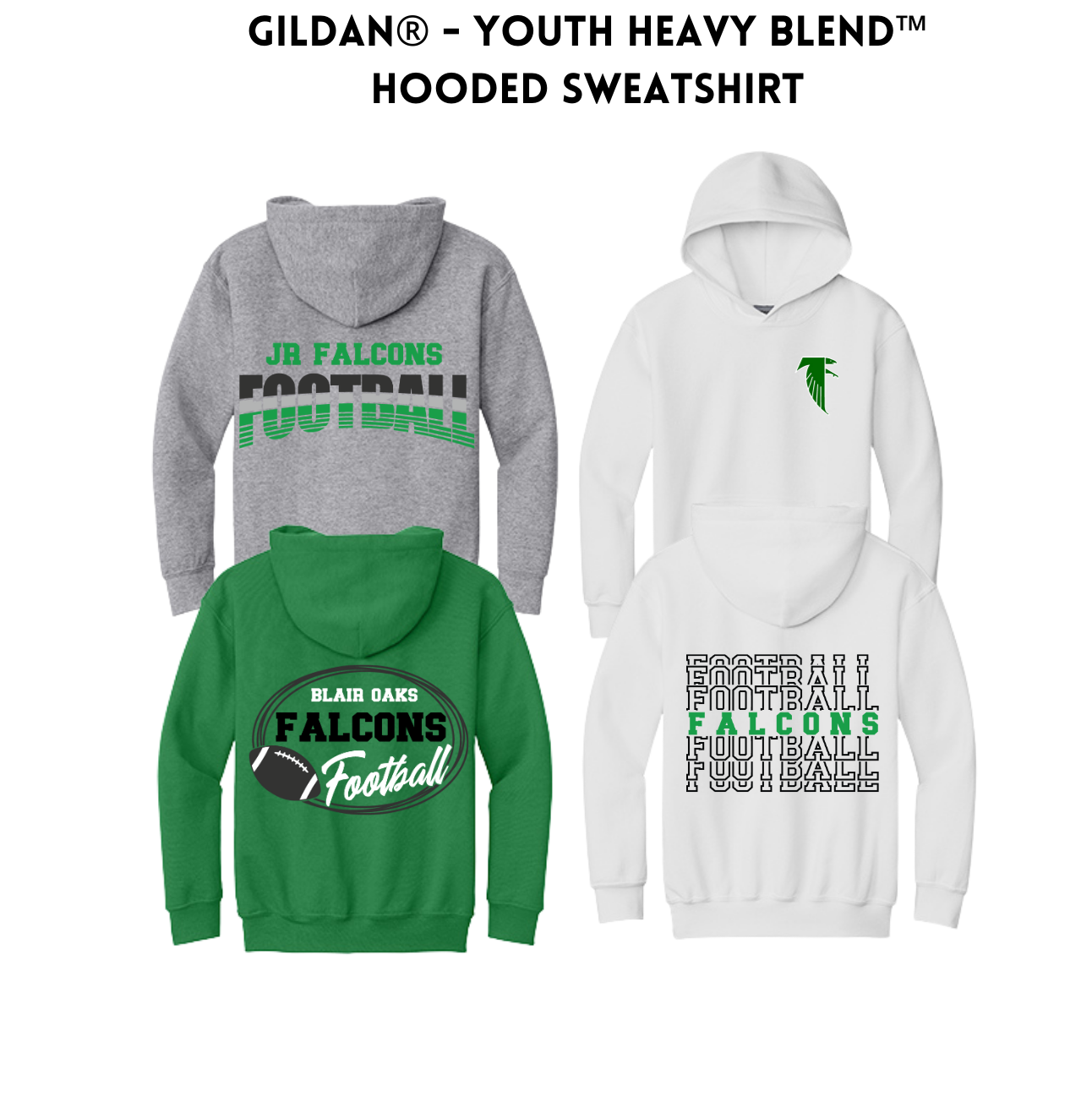BOJRFALC Gildan Heavy Blend™ Hooded Sweatshirt Youth-Adult