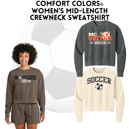 MCUFC 566L Comfort Colors® Women’s Mid-Length Crewneck Sweatshirt