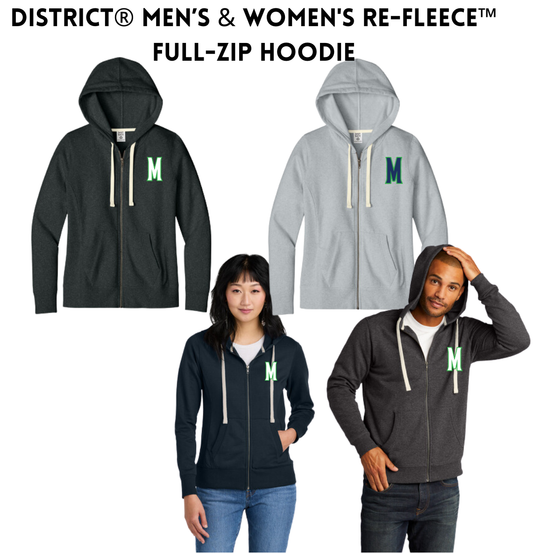 MOXIE District® MEN’S & Women's Re-Fleece™ Full-Zip Hoodie