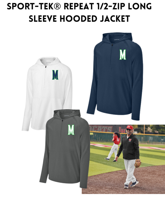 MOXIE Sport-Tek® Repeat 1/2-Zip Long Sleeve Hooded Jacket