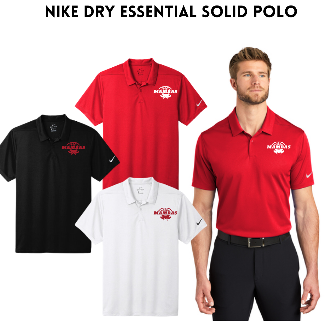 MAMBA Nike Dry Essential Solid Polo – VANN BRANDS Custom Designs