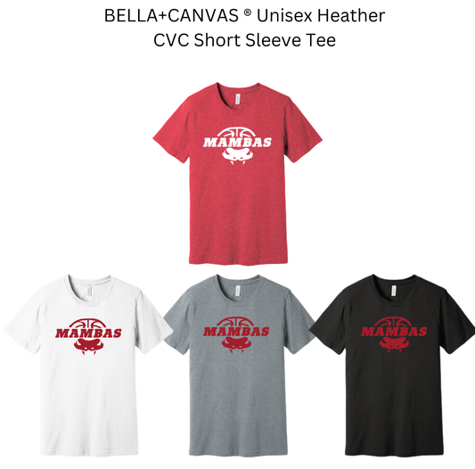 MAMBA BELLA+CANVAS ® Unisex Heather CVC Short Sleeve Tee