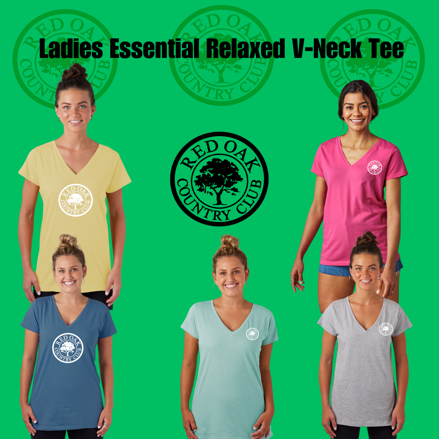 ROCC  Ladies Essential Relaxed V-Neck Tee