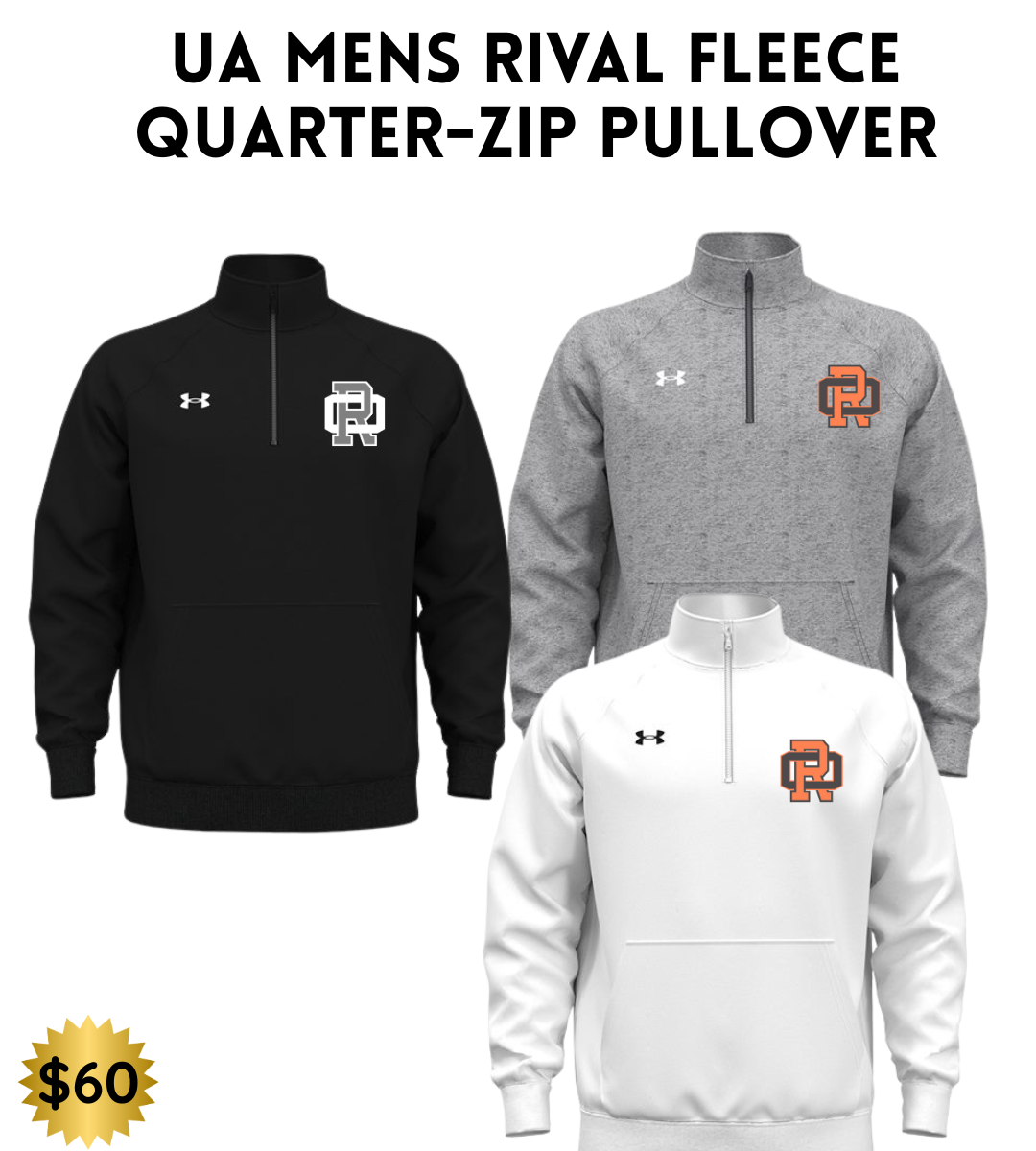 ROFB25 UA Men's Rival Fleece Quarter-Zip Pullover