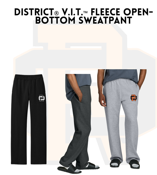 ROSB26 DT6117 District® V.I.T.™ Fleece Open-Bottom Sweatpant