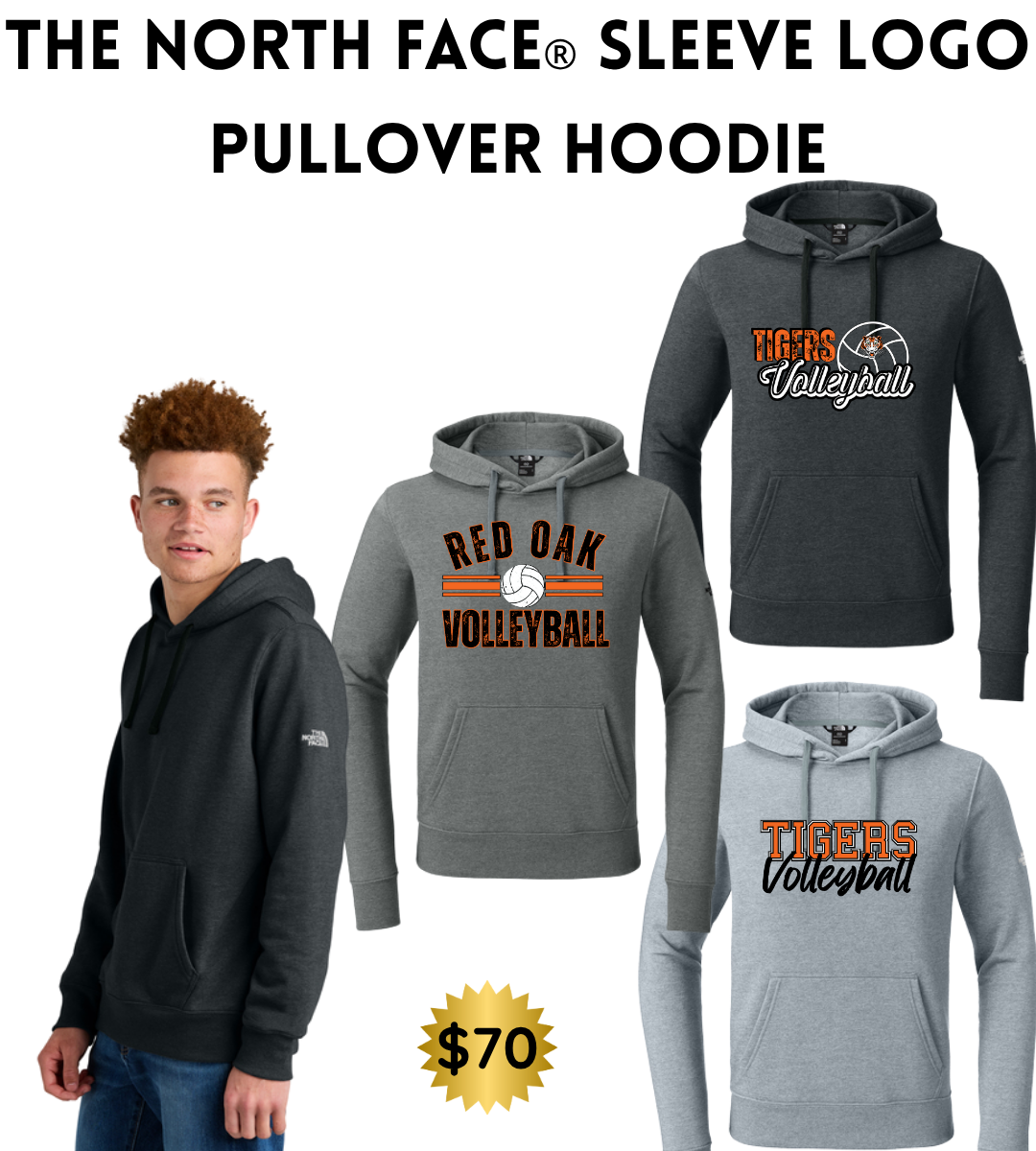 ROVB25 The North Face® Sleeve Logo Pullover Hoodie