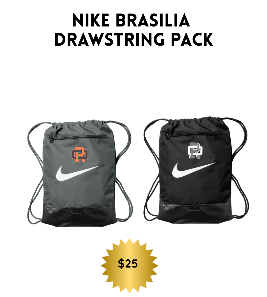 iowa hawkeye backpack nike ROFB25 Nike Brasilia Drawstring Pack – VANN BRANDS Custom Designs