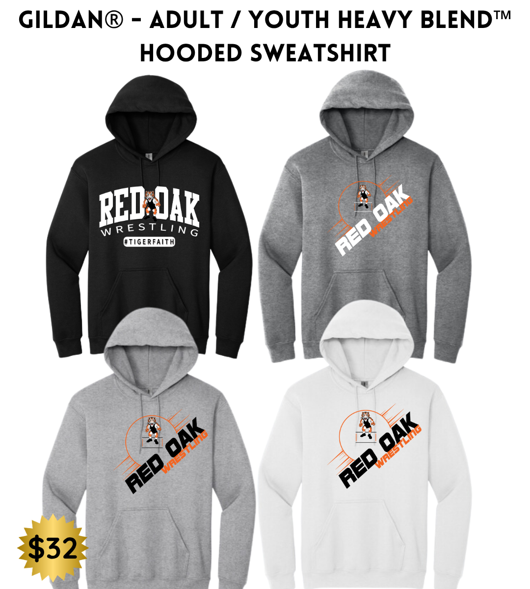 ROWR2526 Gildan Hoodie YOUTH - ADULT