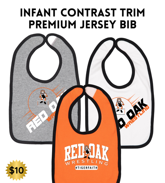 ROWR25 Infant Contrast Trim Premium Jersey Bib