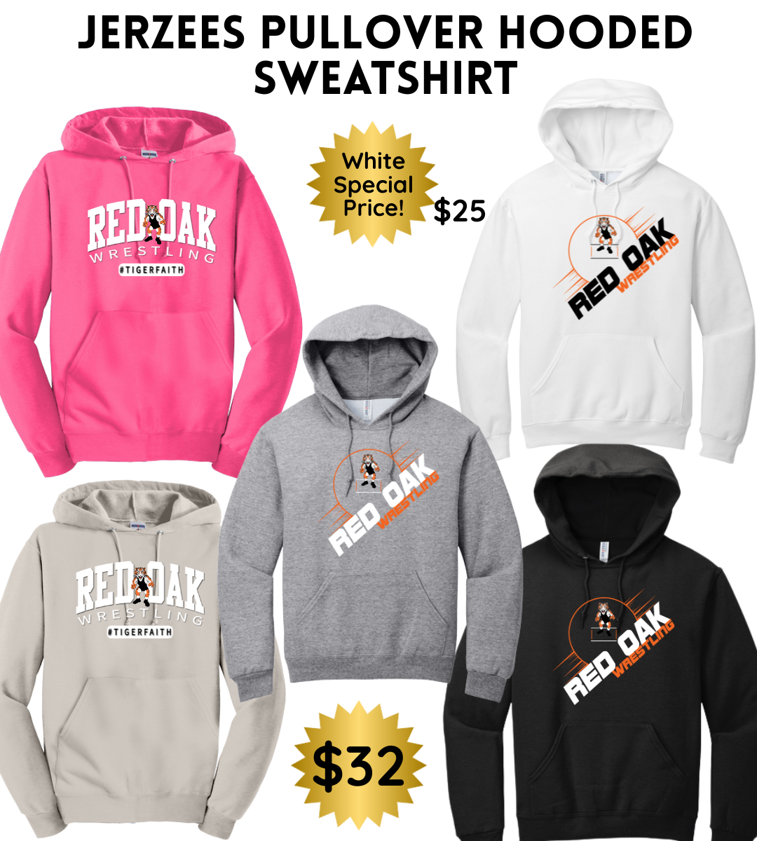 ROWR2526 Jerzees Hoodie YOUTH - ADULT - SPECIAL PRICE FOR WHITE!