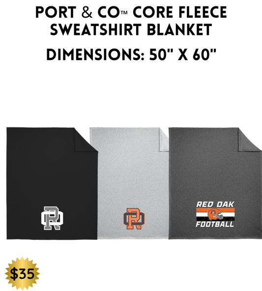 ROFB25 Port & Co™ Oversized Core Fleece Sweatshirt Blanket