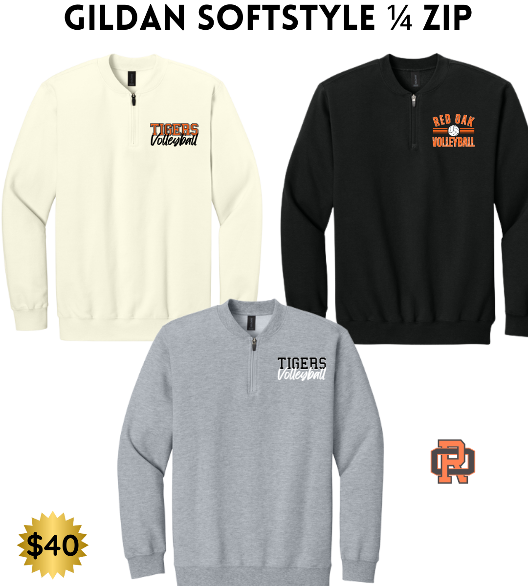 ROVB25 Gildan Softstyle® Midweight Fleece 1/4-Zip (Unisex)