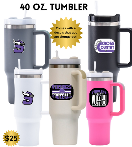 SB25 40 OZ. Tumbler With 4 Bottle Stickers
