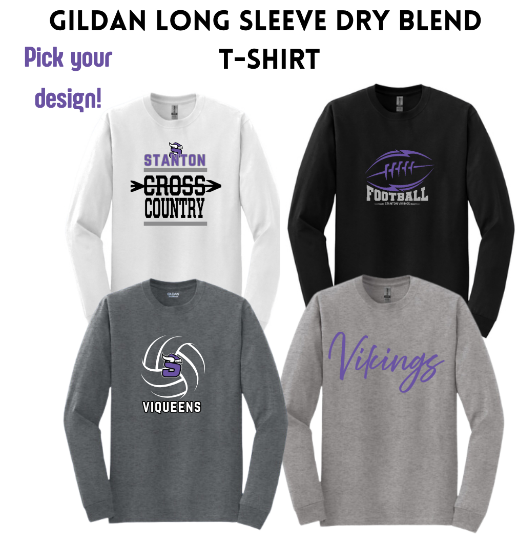 SB Gildan Long Sleeve Dry Blend  T-Shirt