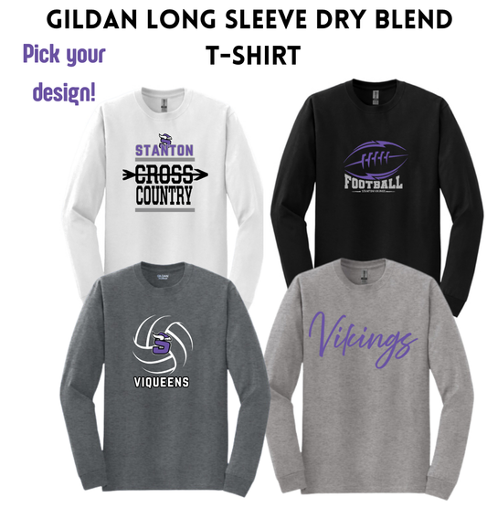 SB Gildan Long Sleeve Dry Blend  T-Shirt
