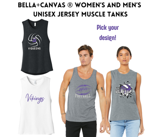 SB BELLA+CANVAS ® Women’s and Men’s  UNISEX Jersey Muscle Tanks