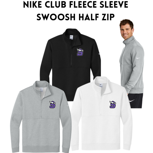 SB Nike Club Fleece Sleeve Swoosh 1/2-Zip