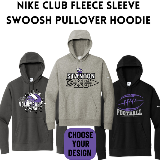 SB Nike Club Fleece Sleeve Swoosh Pullover Hoodie