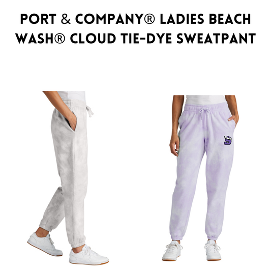 SB Port & Company® Ladies Beach Wash® Cloud Tie-Dye Sweatpant