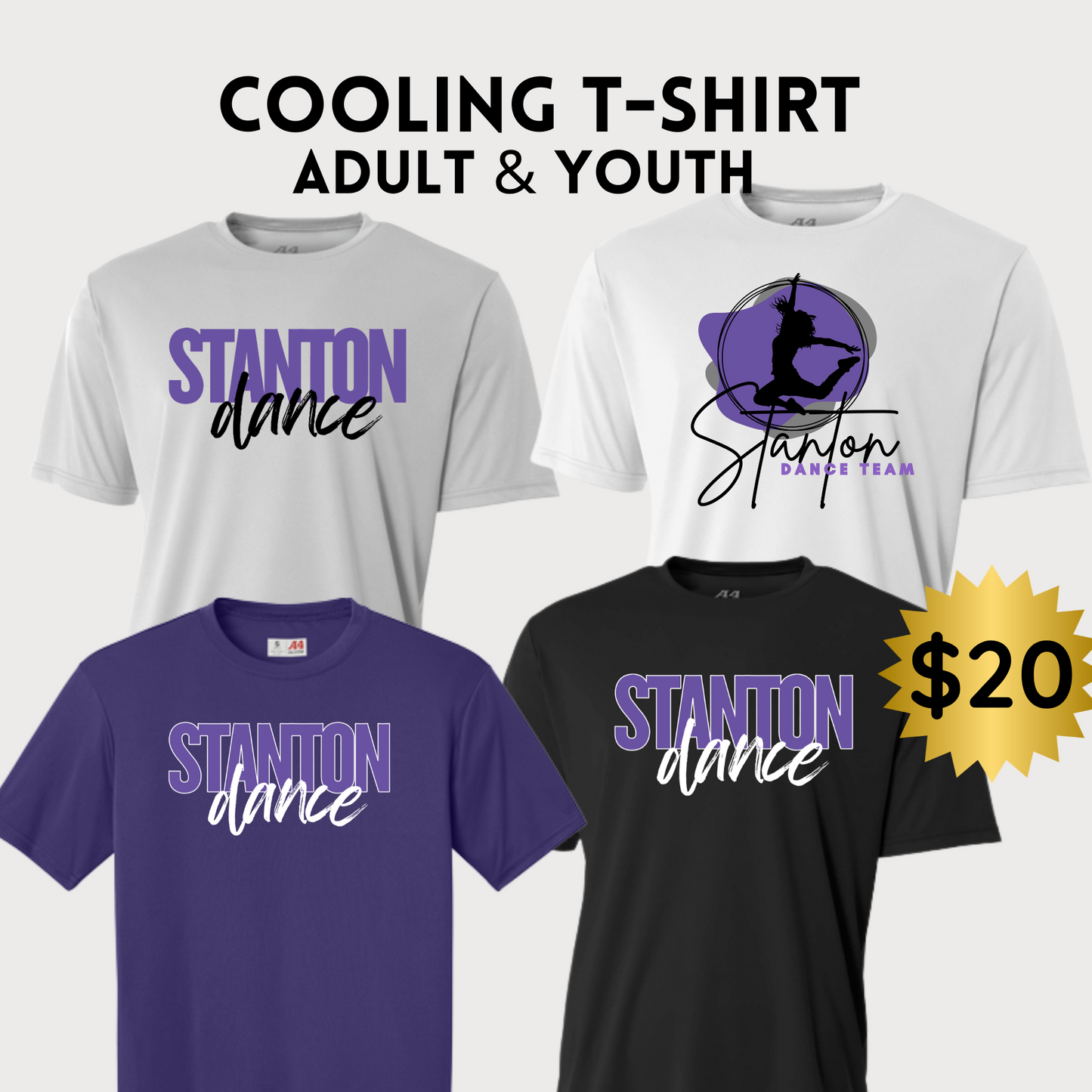 SD A4 Cooling Performance Tee - Moisture-wicking (Unisex / Youth Sizes)