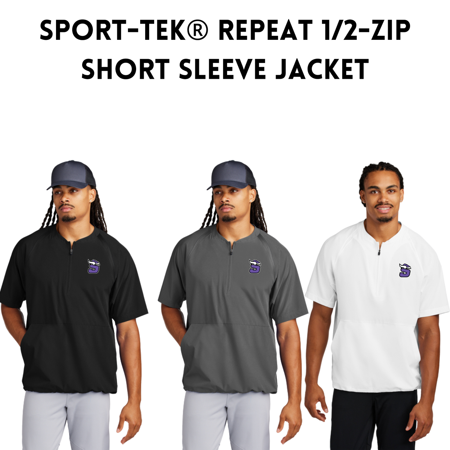 SBBS26 Repeat 1/2-Zip Short Sleeve Jacket