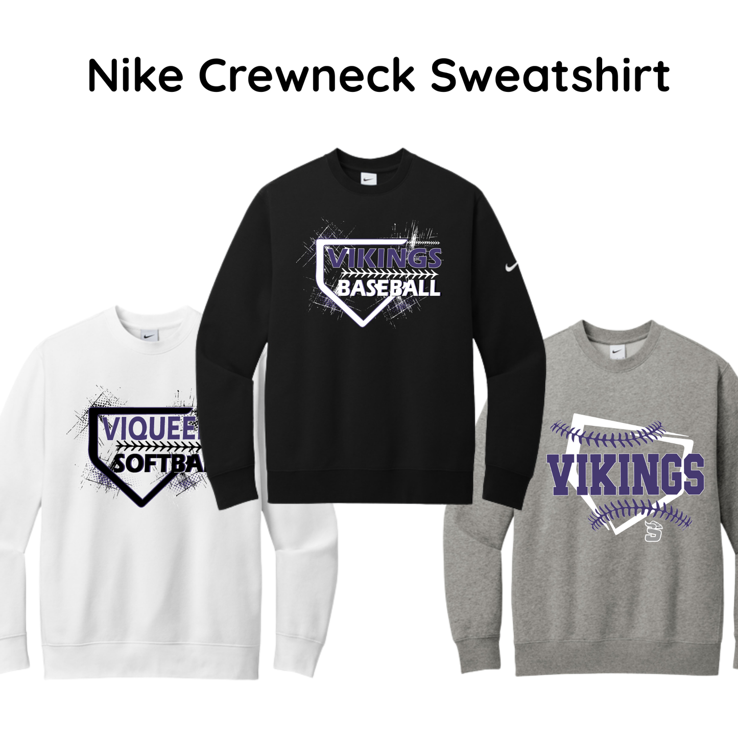 SSB25 Nike Club Fleece Sleeve Swoosh Pullover Crewneck