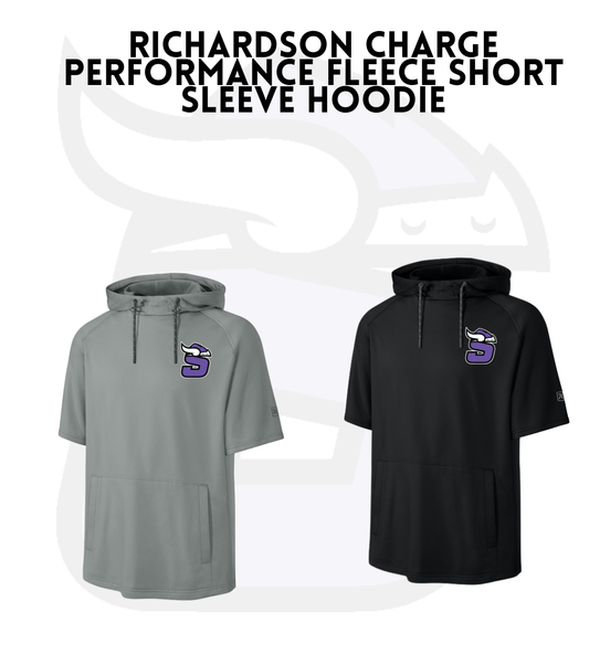 SBBS26 RA7200SSH Richardson Charge Performance Fleece Short Sleeve Hoodie