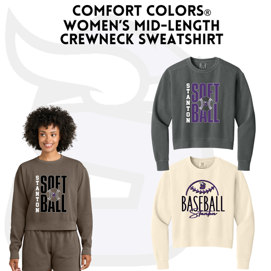 SBBS26 566L Comfort Colors® Women’s Mid-Length Crewneck Sweatshirt