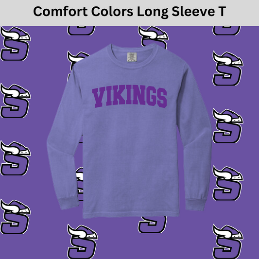 SBB Comfort Colors Long Sleeve T-Shirt - Purple Puff Design