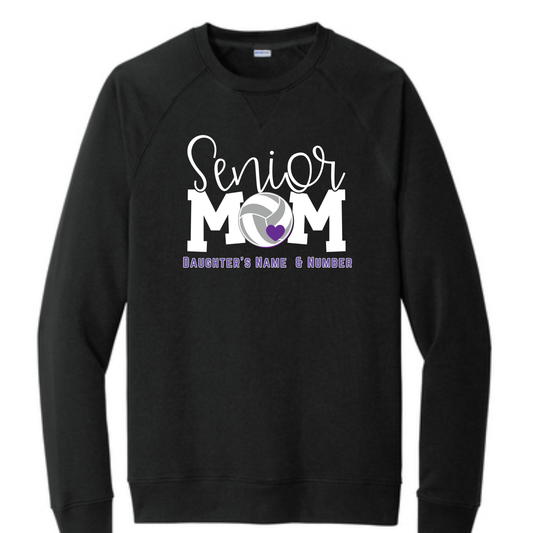 Stanton Volleyball Senior Mom Crewneck Sweatshirt - Sport Tek Fleece