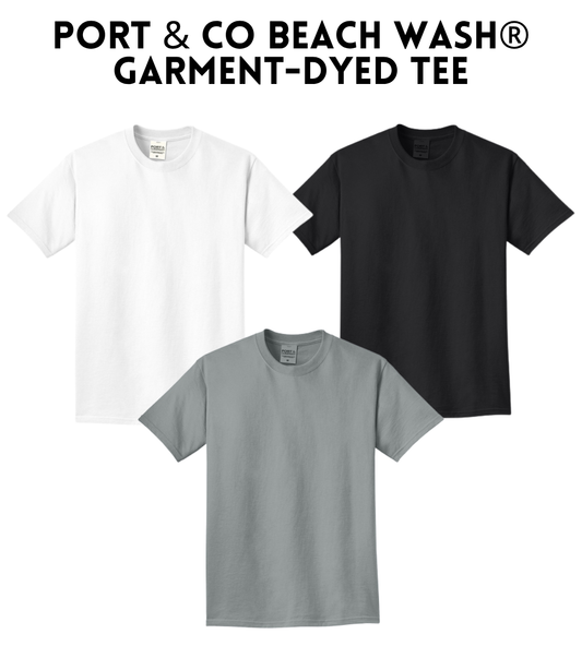 VB PC099 Port & Co™ Beach Wash® Garment-Dyed Tee