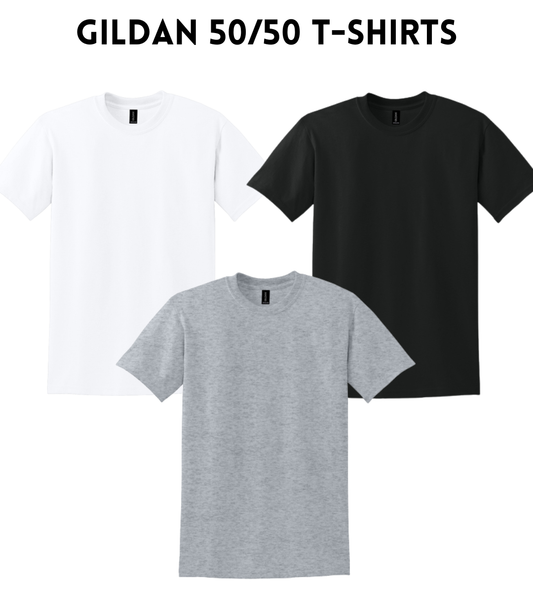 VB 8000 Gildan 50/50 t-shirts