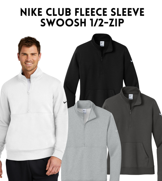 VB NKDX6718 Nike Club Fleece Sleeve Swoosh 1/2-Zip