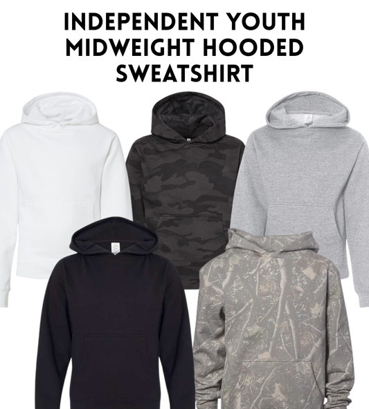 VB SS4001Y Youth Midweight Hooded Sweatshirt