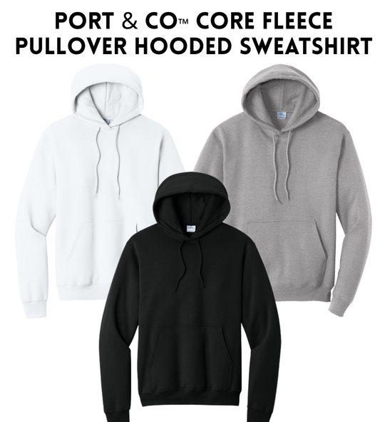 VB PC78H Port & Co™ Core Fleece Pullover Hooded Sweatshirt