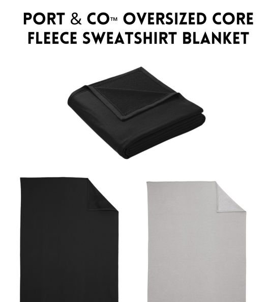 VB BP79 Port & Co™ Oversized Core Fleece Sweatshirt Blanket