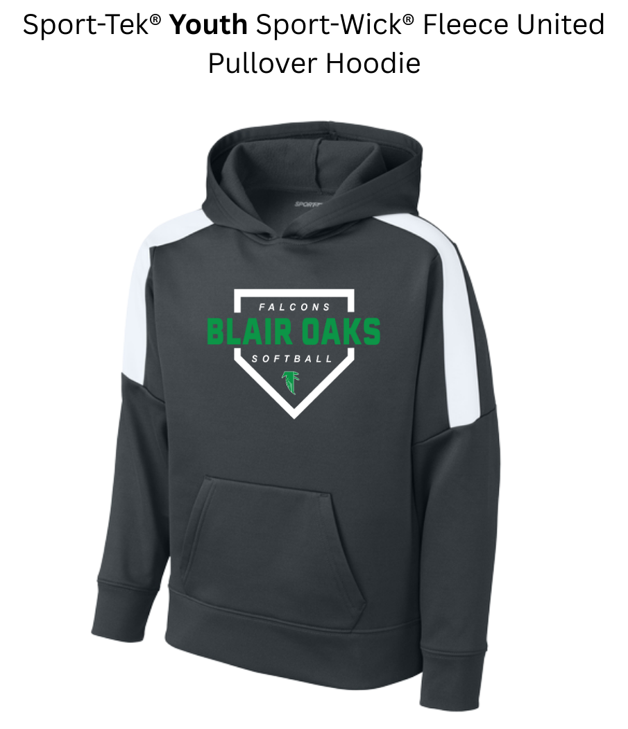 BOSB25 Sport-Tek® Youth Sport-Wick® Fleece United Pullover Hoodie