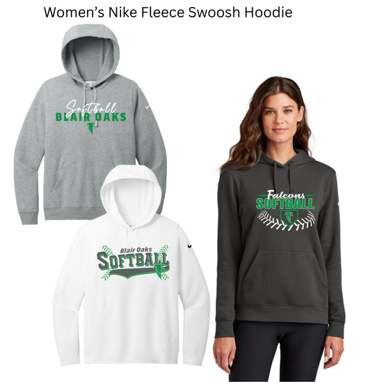 BOSB25 Nike Women's Club Fleece Sleeve Swoosh Pullover Hoodie