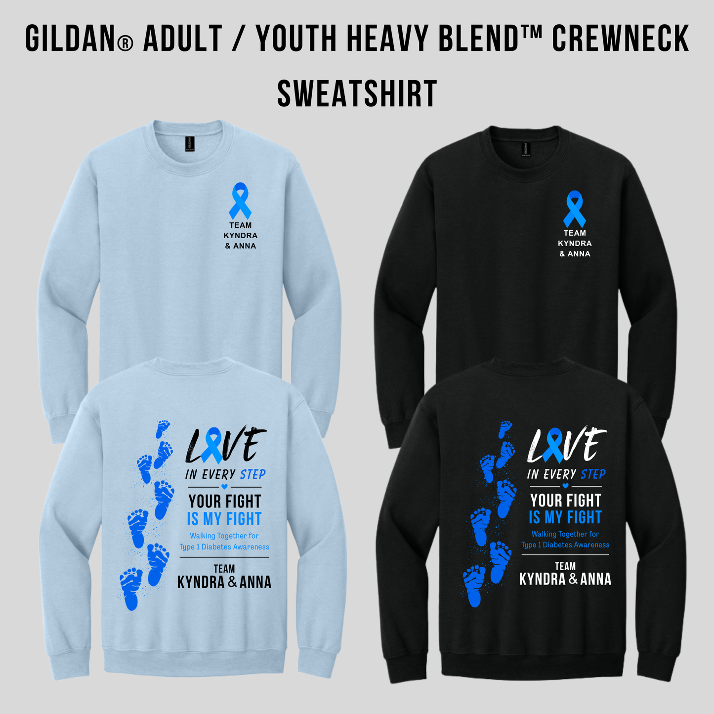 TKA 18000 Youth-Adult Gildan® - Heavy Blend™ Crewneck Sweatshirt