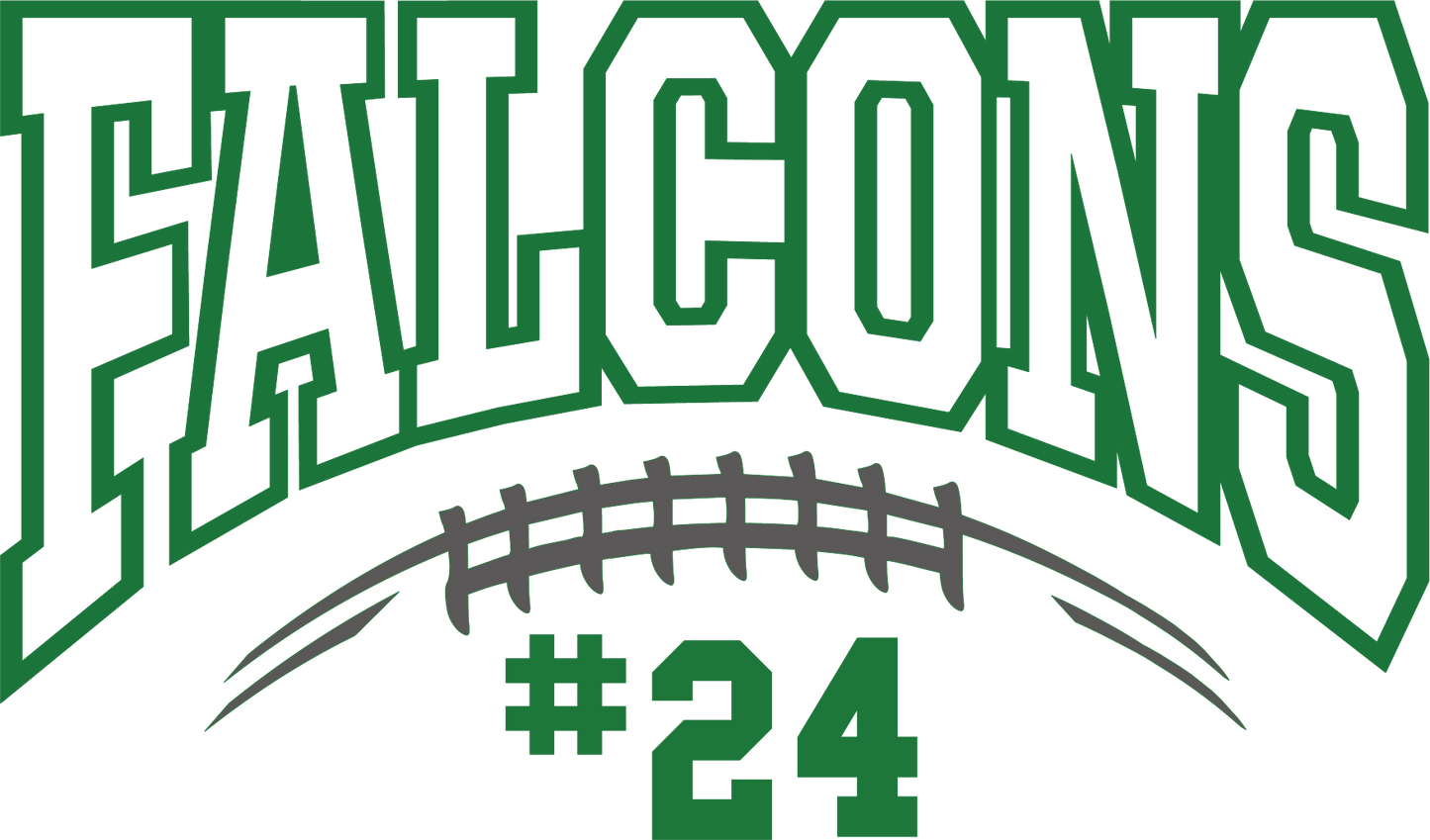 Customized Football Decal w/ Team and Number